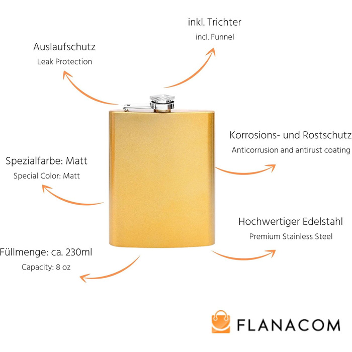 Набір з 2 фляг з нержавіючої сталі 8oz (227 мл) - чорний та зелений, військовий дизайн, для алкоголю