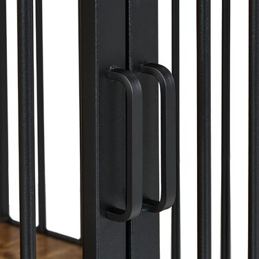 Клітка для собак Relaxdays у стилі меблів, HBT: 85x80x54 см, з полицею, 2 дверцятами, дерев'яний дизайн, коричнево-чорна, розмір 54 x 80 x 85 см