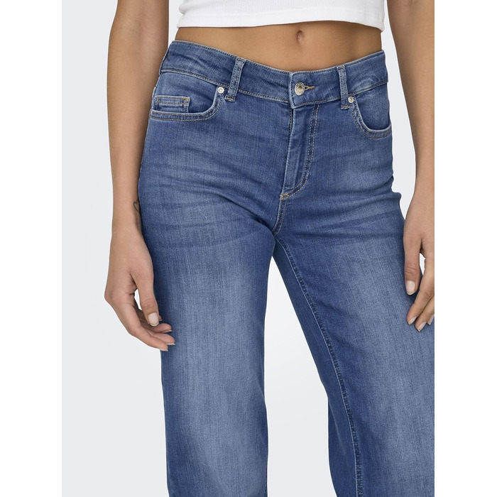 Жіночі джинси прямого крою ONLY Blush, сині, L/34L, середньої посадки