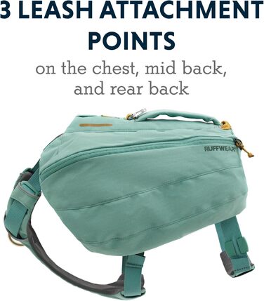 Рюкзак для собак Ruffwear Hunderucksack River Rock Green середнього розміру