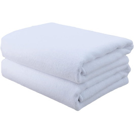 Рушники професійні для перукарів Polyte - мікрофібра, швидковисихаючі, безворсові, 50x101 см, 2 шт. (білі)