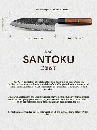 Професійний японський кухонний ніж HOSHANHO Gyuto (Сантоку), сталь, 20 см