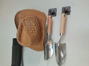 Набір гачків для рушників 6 шт. самоклеючі, з нержавіючої сталі, без свердління, для ванної, туалету, кухні, офісу (чорний)