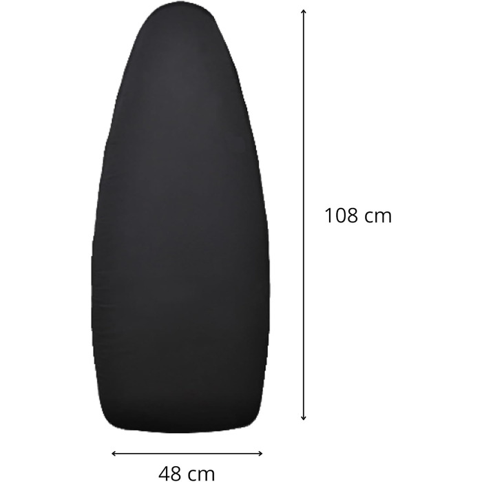 Чохол для прасувальної дошки Foxydry, чорний, м'який, 108 x 48 см