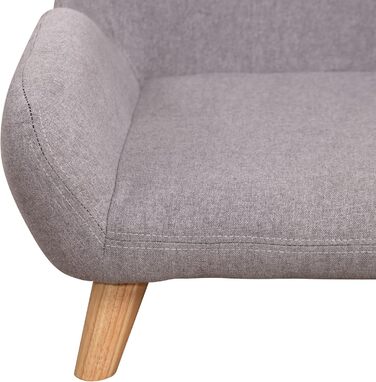 Софа для собак PawHut, скандинавський стиль, сіра, 72 x 44 x 31 см