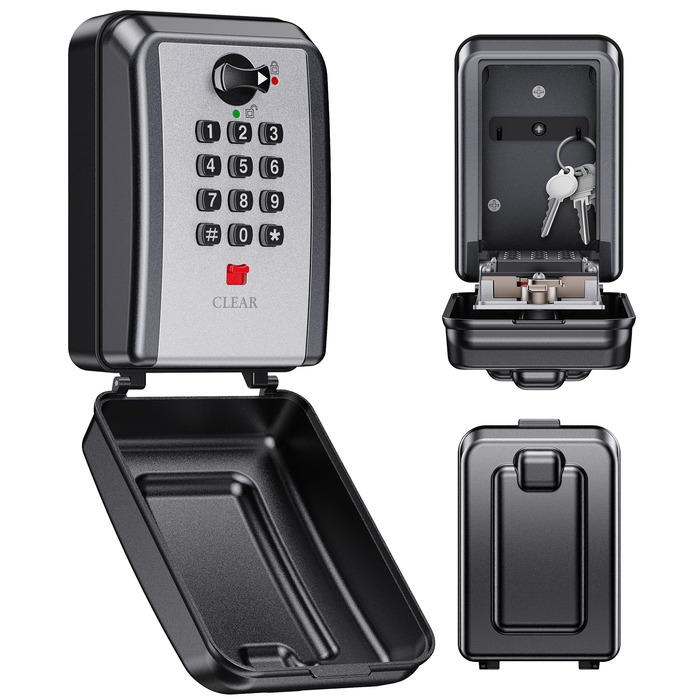 Шлюзовий сейф Mohard з кодовим замком для кріплення на стіні, 12-позиційний, велика місткість, вологостійкий, для дому, офісу, гаража