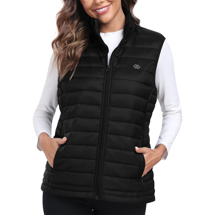 Легка жіноча жилетка MoFiz без рукавів: ідеальна для активного відпочинку, туризму та подорожей. Чорний колір, розмір M