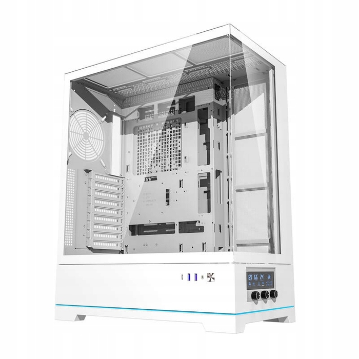 Корпус для ПК DarkFlash DY451L Midi Tower ATX, ігровий, білий (з нижнім розміщенням БЖ)
