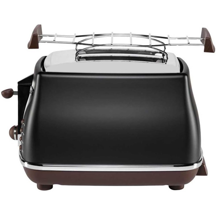 Тостер De'Longhi Icona Vintage CTOV 2103.GR з підставою для бургерів, 6 рівнів підсмажування, функція розморожування та підігріву, зелений, з нержавіючої сталі, ретро-дизайн