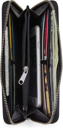 Timberland Women's Leather RFID Zip-Around Wallet Clutch with Wristlet Strap