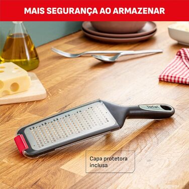 Tefal Ingenio K20707 Універсальна тертка для овочів та фруктів, чорний/червоний/нержавіюча сталь, для посудомийної машини
