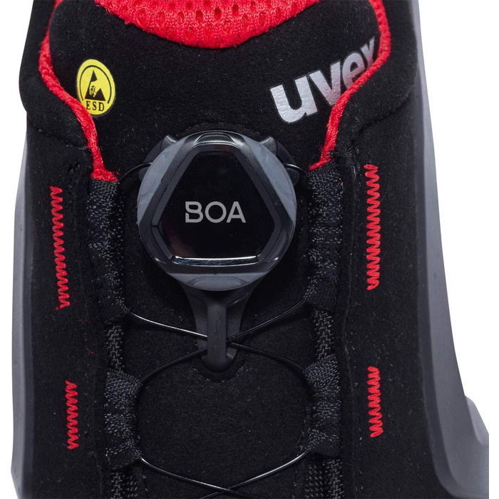 Чоботи робочі Uvex 1 X-Tended Support S3 SRC ESD - червоно-чорні (51 EU)