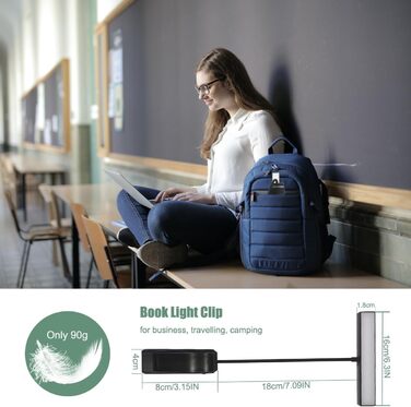 Світлодіодна кліпса-лампа для читання CCHK-18 з USB зарядкою та акумулятором, 18 LED, 4 режими світла, 3 рівні яскравості, складна, для книги, ліжка, офісу, подорожей