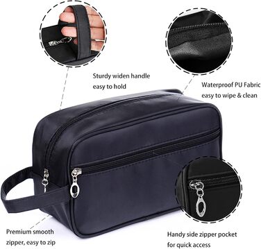 Чоловічий туалетний набір FITDON, водонепроникна сумка для туалетних речей, валіза, чорна