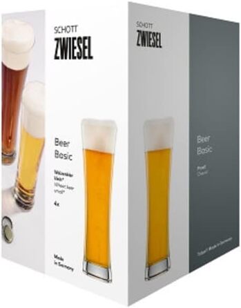 Набір келихів для пива Schott Zwiesel Basic 0.3 л (4 шт.), класичний дизайн, Tritan-кристал, Made in Germany