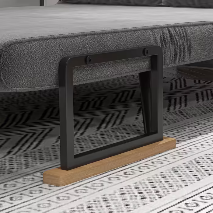 HOMCOM Sleeper Sofa with Storage Box, Convertible Sofa Bed, Sleeper Couch with Velvet Look Back Cushions, Dark Grey, 102 x 73 x 81 cm | Aosom