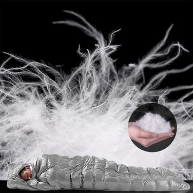 Naturehike CW700/CW400 Down Sleeping Bag Ultralight Portable Compact Winter Sleeping Bag 4 Seasons for Adults and Children Outdoor Camping Hiking Travel with Compression Sack