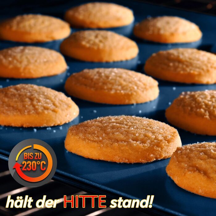 Набір форм для випічки Nutrichef 10 шт. з антипригарним покриттям – для випікання солодкого (печиво) та солодкого (піца). Набір форм з вуглецевої сталі, без PFOA та PTFE, з силіконовими ручками (круглі/квадратні сковорідки)