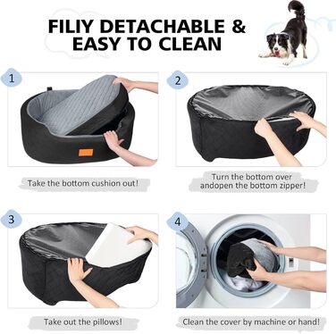 Автокрісло для собак великих/середніх порід (до 25 кг) або 2 маленьких, з кріпленнями та знімним чохлом – чорний/сірий