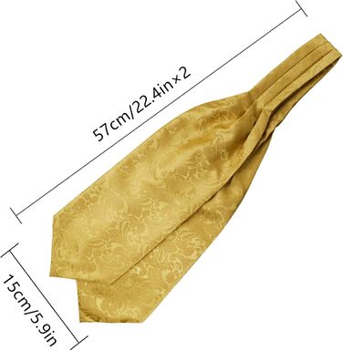 Набір краватка-хустинка Alizeal Paisley (Золотисто-оливковий) для чоловіків