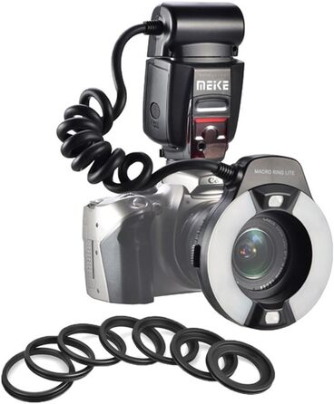 Кольцевий світловий прилад Meike MK-14EXT iTTL TTL LED для камер Nikon DSLR з гарячим башмаком