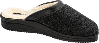 Чоловічі домашні тапочки Fischer з теплою підкладкою, повсть, 204609, 43 EU, чорний, антрацит, 205