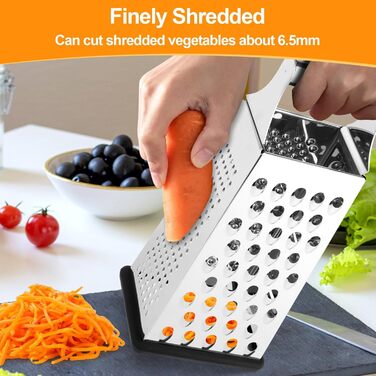 Тритаска решітка з нержавіючої сталі: універсальна тертка для овочів, сиру та картоплі з антиковзким дном