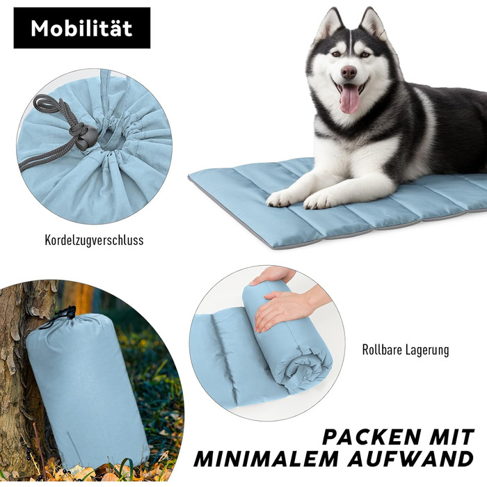 Водонепроникний килимок для собак Western Home: зручний, портативний, 110x68 см (Блакитний)