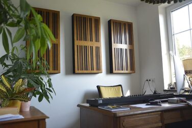 Акустична панель Bluetone Acoustics Slat AbFuser для звукопоглинання та дифузії, біла (100x50x11 см)