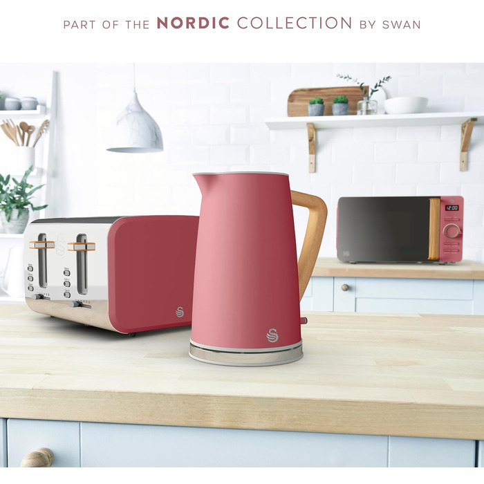 Тостер Swan ST14620GRYN Nordic з 4-ма тостами, 1500 Вт, сірий (Фузія)