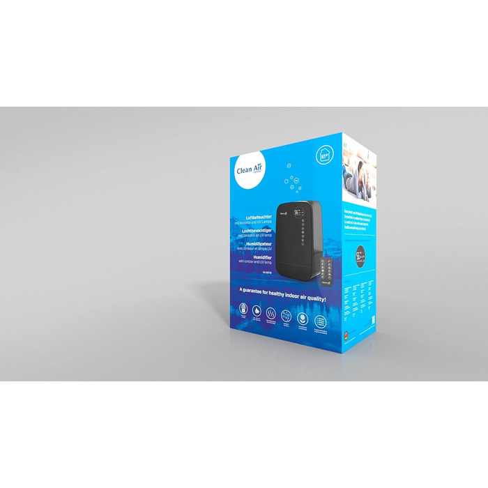 Зволожувач повітря з іонізатором та ароматерапією Clean Air Optima CA-607B Smart (Чорний) - продуктивність 480 мл/год, об'єм резервуару 5,5 л, для приміщень до 65 м²