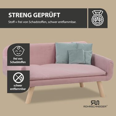 Диванчик для собак Chicago | Водостійкий лежак для собак маленьких та середніх порід | Макс. вага 50 кг | З міцної деревини | Виготовлено в ЄС | Розміри: 103x57x50 см | Сумка для відходів (рожева)