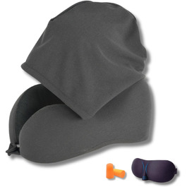 Подушка для подорожей Nappy Dreamjoy Comfy з memory foam, сіра (A3, H669-22)