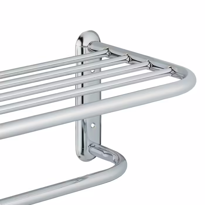 Relaxdays Chrome Wall-Mounted Towel Rack