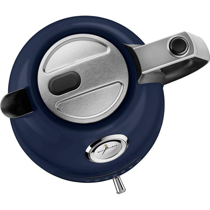 KitchenAid Kettle with Temperature Setting from 50 to 100°C | Tea Kettle with Scale Filter 1.5L | Electric 2400 Watt | Stainless Steel | Ink Blue 1.5 Liter Ink Blue