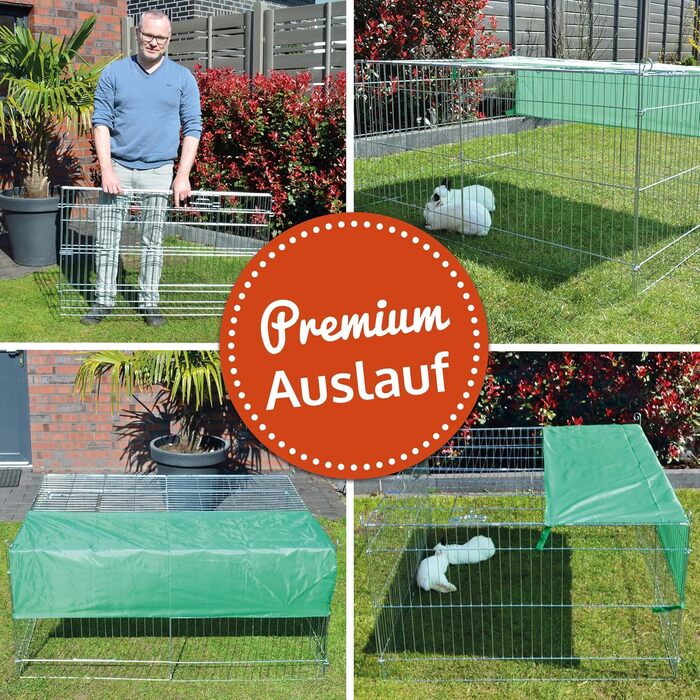 Вольєр для дрібних тварин Zooprinz Weatherproof з міцним дахом та сонцезахистом - ідеальний для вашого улюбленця на вулиці. Міцний металевий каркас, компактно складається, 3 розміри (M).