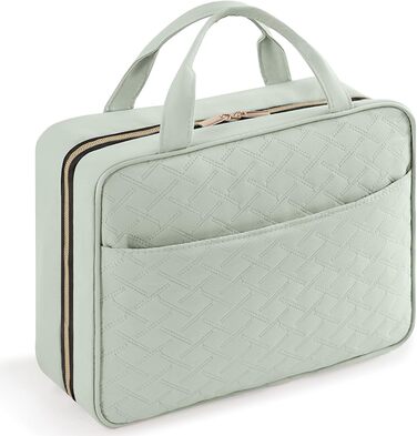 Чохол для туалетних аксесуарів Lifewit для подорожей, великий органайзер для косметики з гачком, прозорий, м'ятно-зелений (L)