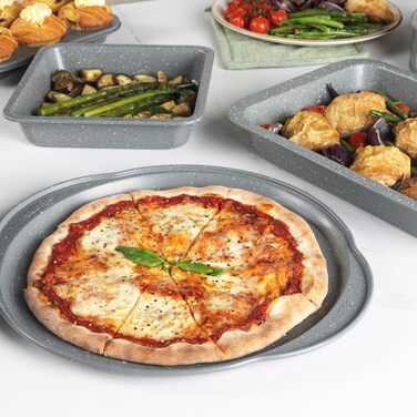 Форма для випічки SALTER, діаметр 24 см, з антипригарним покриттям, знімний дно, для тортів та кішів, з вуглецевої сталі (набір)