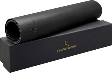 Підкладка для столу Gallaway з натуральної шкіри, 91,5x43 см (Чорний)
