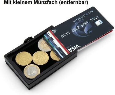 ZNAP® Slim Wallet - Тонкий картхолдер для чоловіків з RFID захистом, чорний (12 карт)