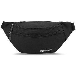 Поясна сумка на пояс для жінок та чоловіків, спортивна, для бігу, чорна