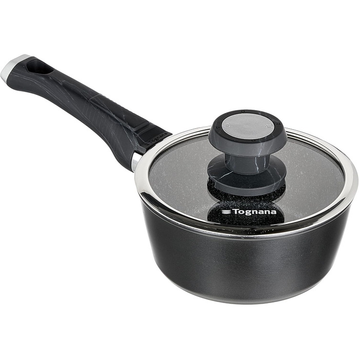 Набір каструль Tognana Sphera, алюміній, нержавіюча сталь, скло, чорний