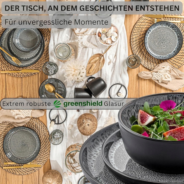 Набір керамічного посуду SÄNGER Sydney, 17 предметів, на 6 осіб