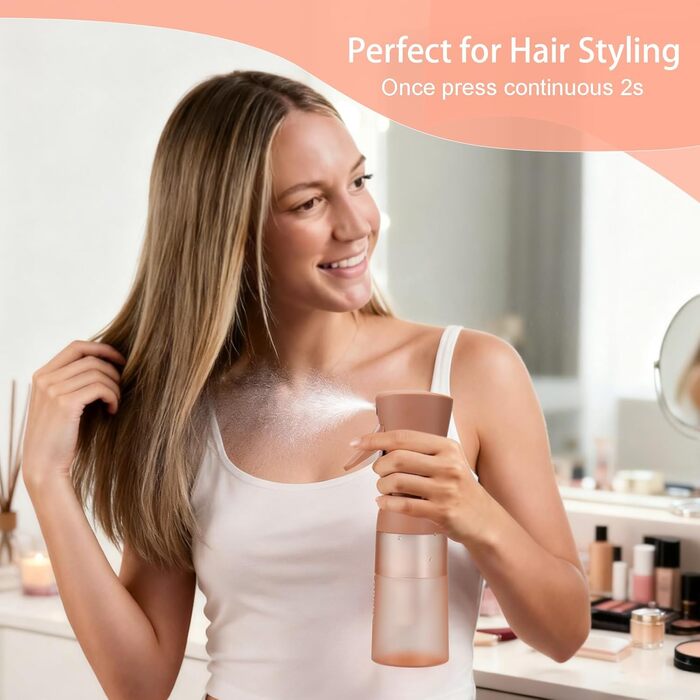 Щітка для волосся з пляшкою спрею 200 мл, розпушувач для натурального волосся, для афрокудрявого волосся 3a-4c, для кучерявого, хвилястого та локонованого волосся, набір з 3 шт. щітки для начісування, щітка з подвійною стороною (терракотова)