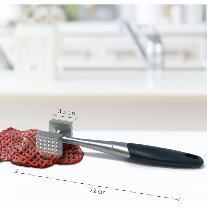 Ніж для відбивання м'яса Joeji, цинкова сплава, безпечний для миття в посудомийній машині, міцний, для стейків, фаршу, птиці, риби, м'яса