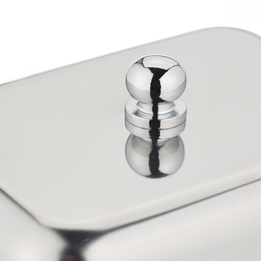 Relaxdays Stainless Steel Butter Dish with Lid