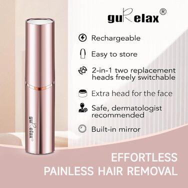 Електричний жіночий інтимний тример 5-в-1 для обличчя, бікіні, ніг, носа та вух. Перезаряджається, підходить для мокрого та сухого гоління. Комплектація: золотий дзеркало (2-в-1) + 2 змінні насадки.