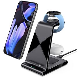 Бездротова зарядка для Google Pixel Watch 3/2 та Pixel 9 Pro/XL/9a/9/8a/8/Pixel 7/7a/7/6/5/4/3, Pixel Buds Pro/2 (без адаптера)