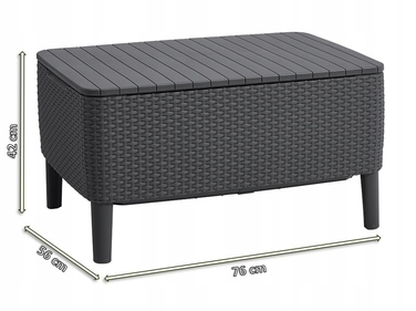 Пластиковий прямокутний стіл Keter, 76 x 56 x 42 см