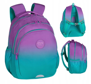 Багатофункціональний шкільний рюкзак CoolPack, фіолетово-зелений, 21 л